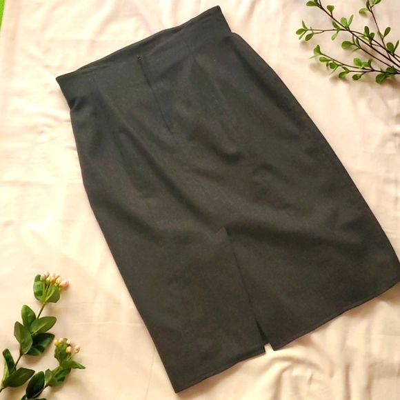 Anne Klein charcoal wool pencil skirt sz 10 [876] - Picture 4 of 6